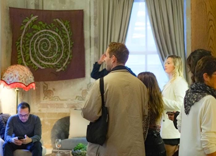 Spiral spins forever - batik spiral handmade contemporary art